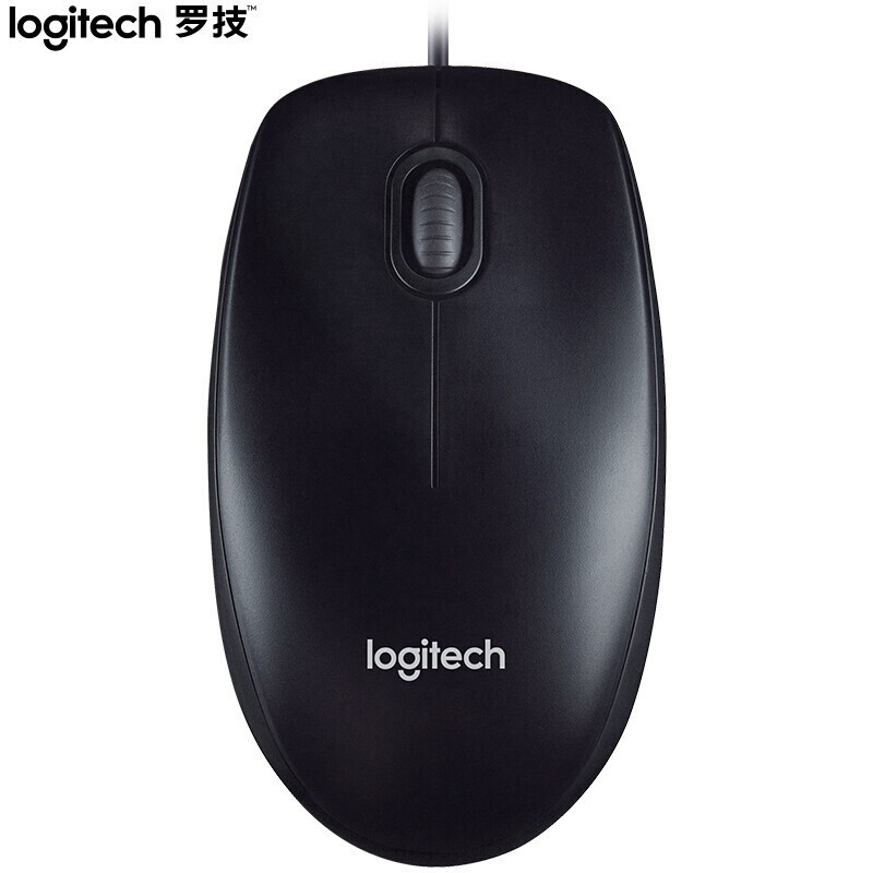 罗技 Logitech M90 黑色有线鼠标USB通用